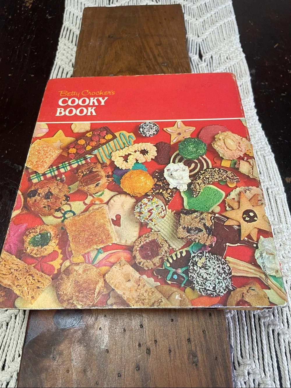 Betty Crocker Cooky Book - Red Cover with Colorful Cookie Collage
